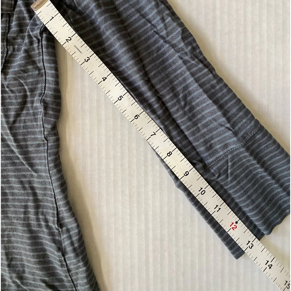 Standard James Perse blue and grey striped knit side panel shirt size 1 - Picture 9 of 14